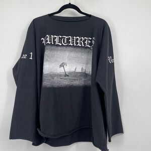 YZY Gosha Vultures Long T 'Black' Sz 2
